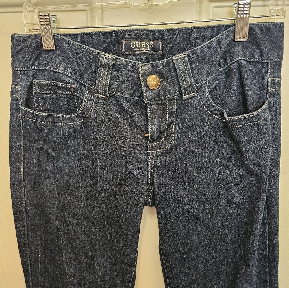Vintage GUESS low rise, denim, 2000s, party, summer, retro, Paris Hilton y2k